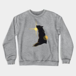 Sunlit Wolf Design Crewneck Sweatshirt